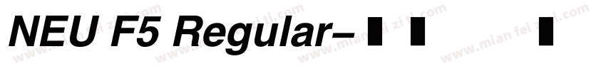 NEU F5 Regular字体转换